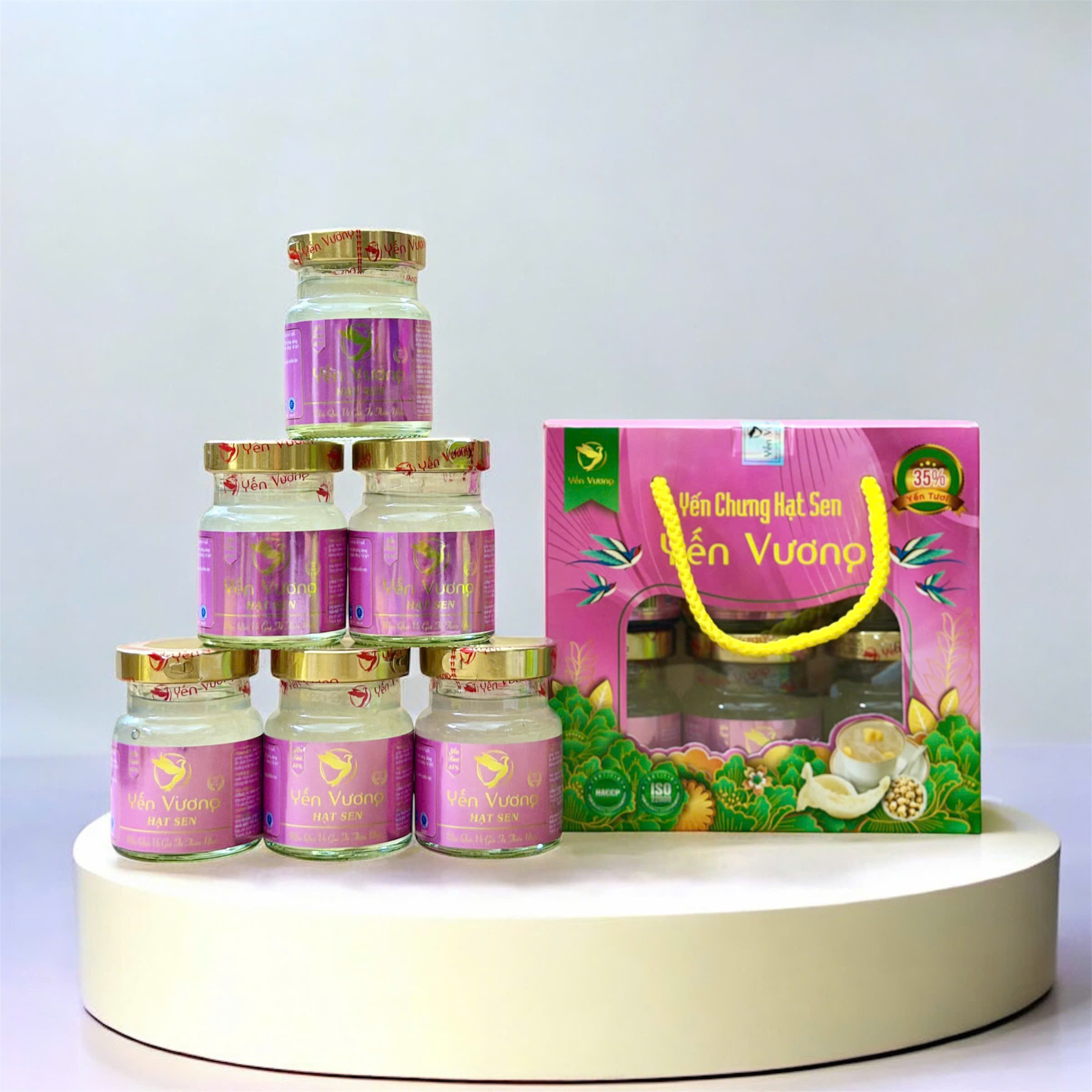 Lốc 6 hũ yến Vương 70ml Hạt Sen